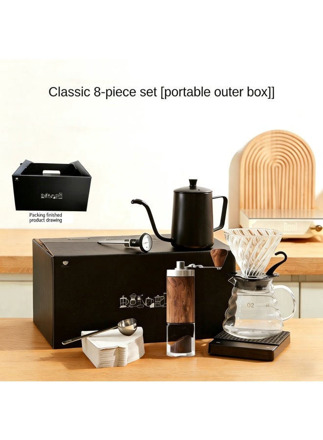 مجموعة قهوة محمصة يدوية فاخرة، هدية مع قهوة و مجموعة أدوات كاملة